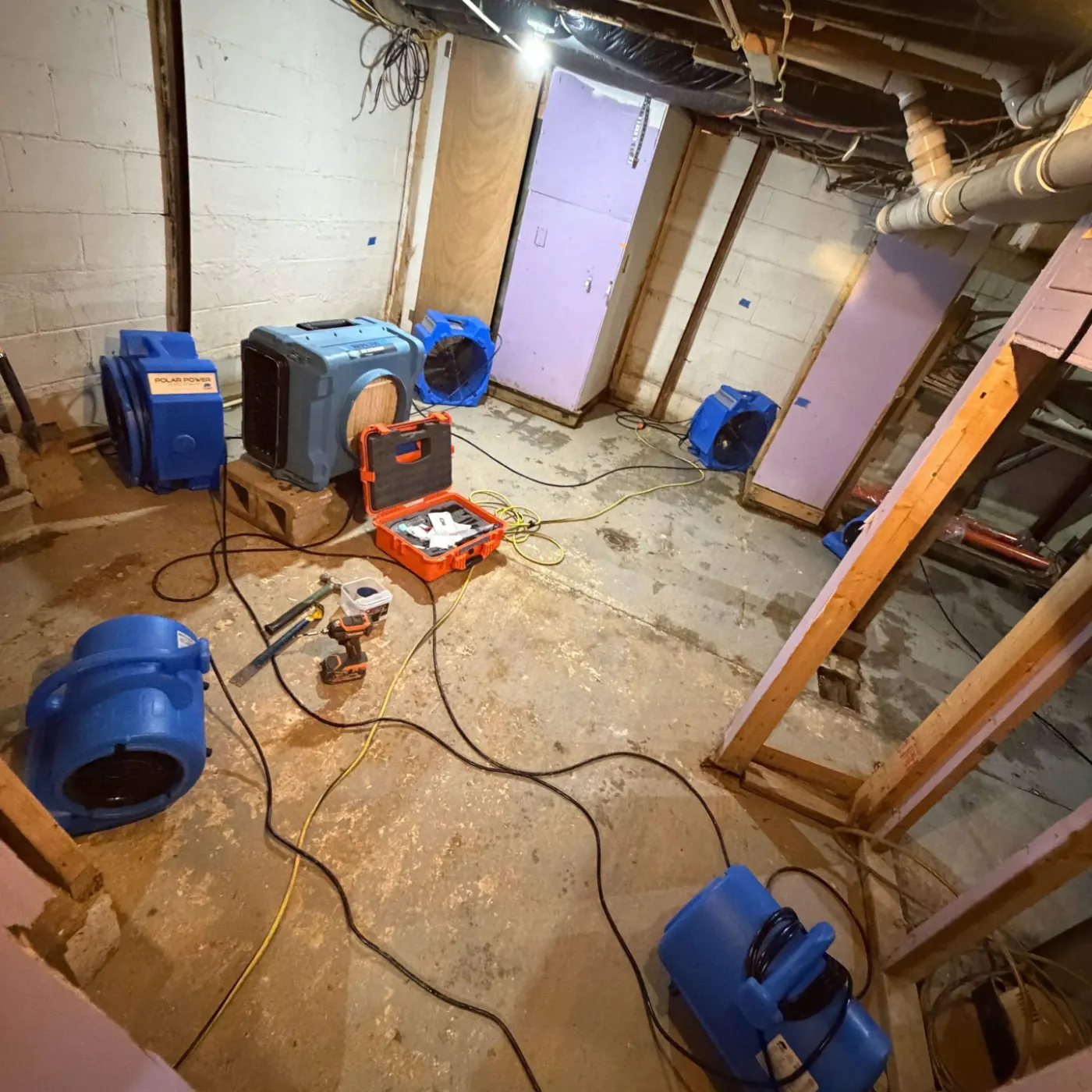IICRC certified drying setup in Tipton County, IN
