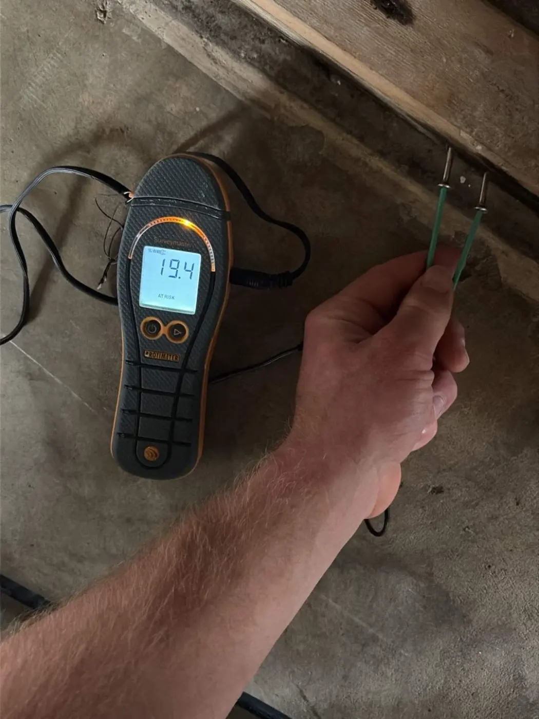 Documented moisture readings in Tipton County, IN